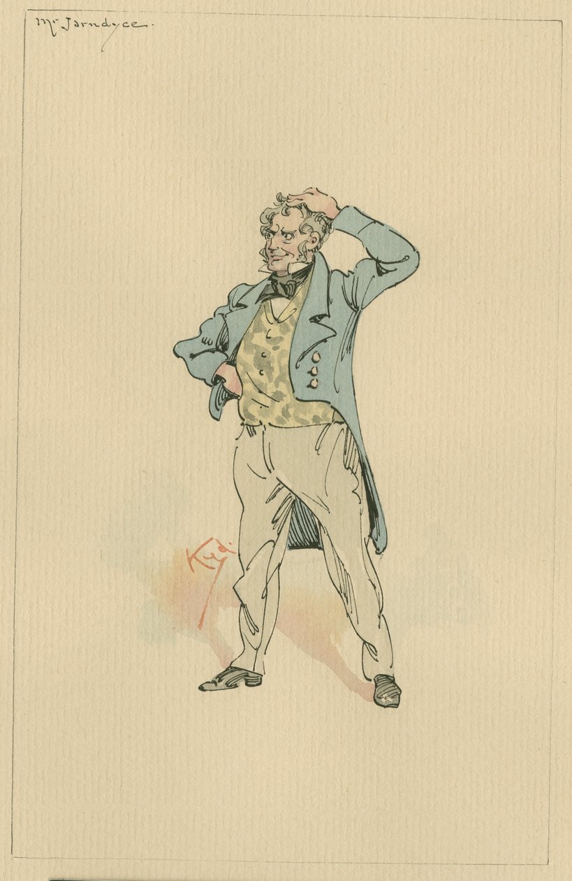 Mr Jarndyce, 1920-as évek (toll és tinta WC-vel papíron) alkotó: Joseph Clayton Clarke