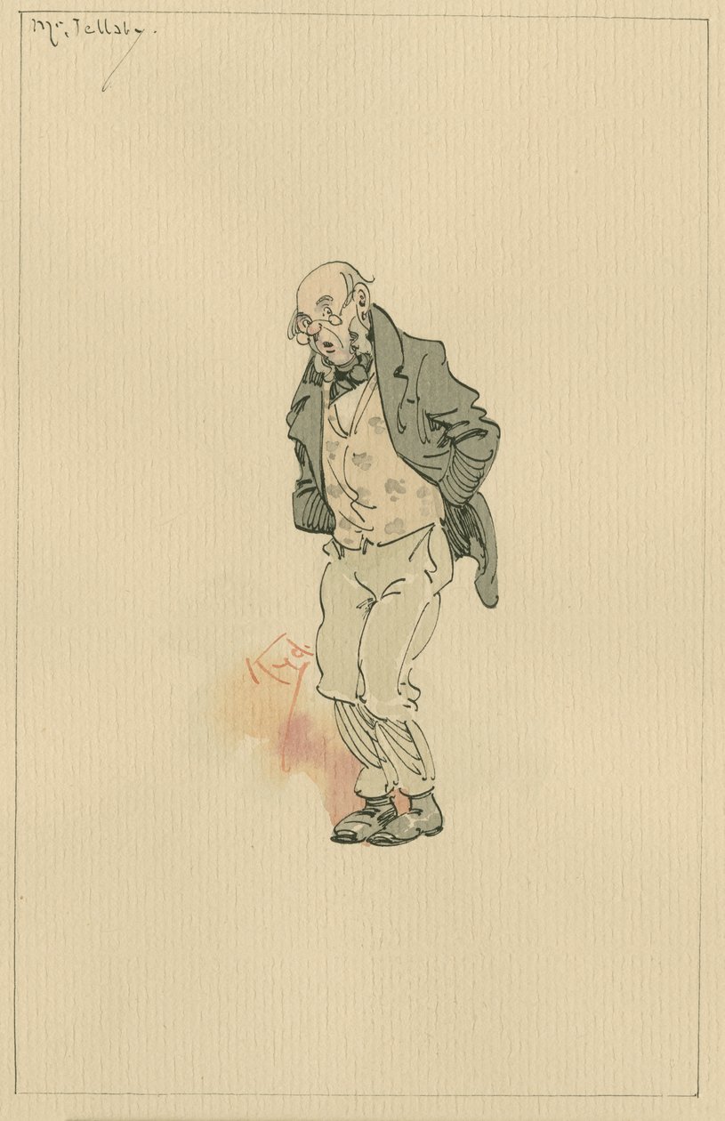 Jellaby úr, 1920-as évek (toll és tinta WC-vel papíron) alkotó: Joseph Clayton Clarke