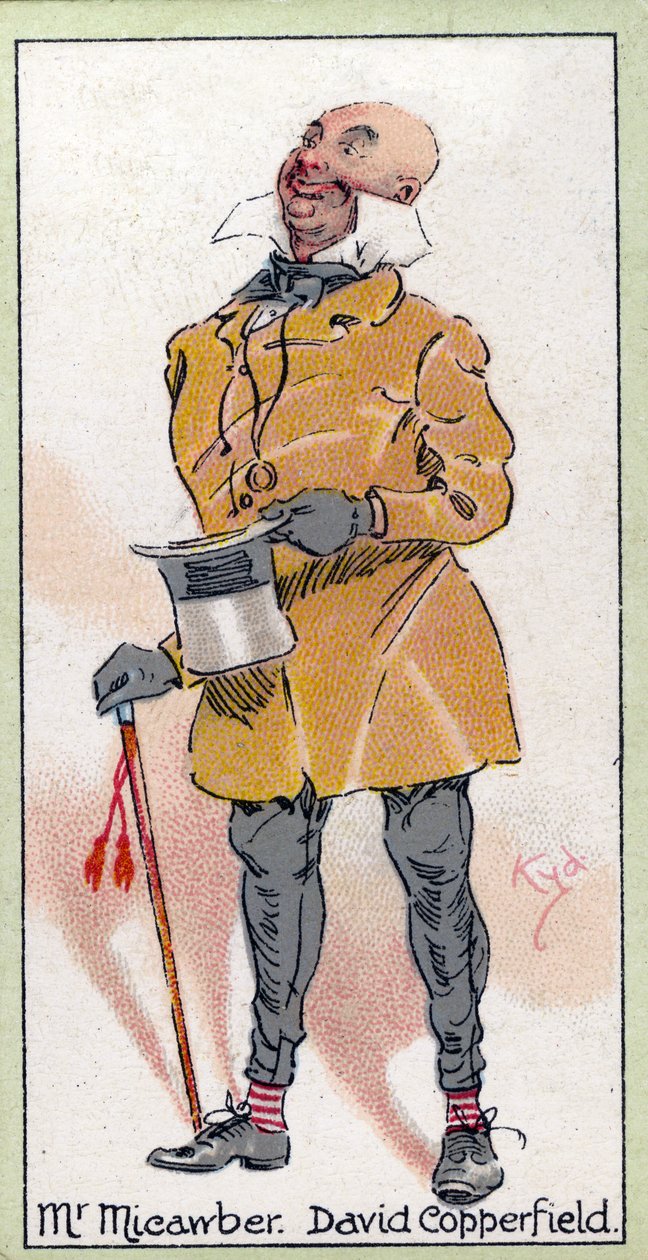 Mr. Micawber, a „David Copperfield”-ből, Charles Dickens, 1923 alkotó: Joseph Clayton Clarke