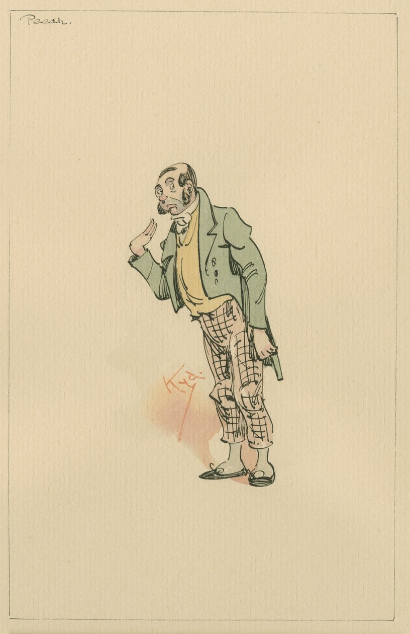 Mr Perch, 1920-as évek (toll és tinta WC-vel papíron) alkotó: Joseph Clayton Clarke