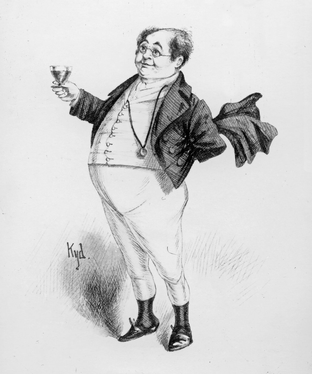 Mr. Pickwick, Charles Dickens Pickwick-papírjainak szereplője alkotó: Joseph Clayton Clarke