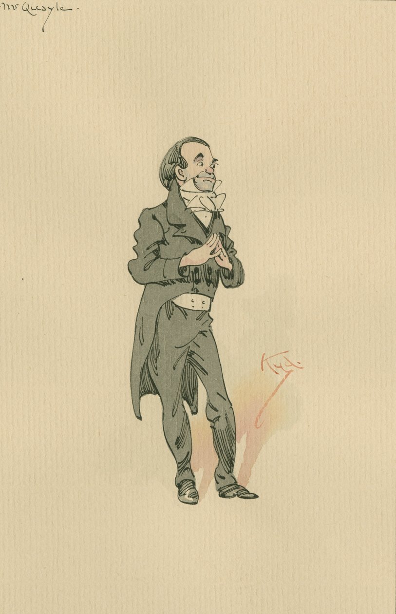 Mr Quayle, 1920-as évek (toll és tinta WC-vel papíron) alkotó: Joseph Clayton Clarke