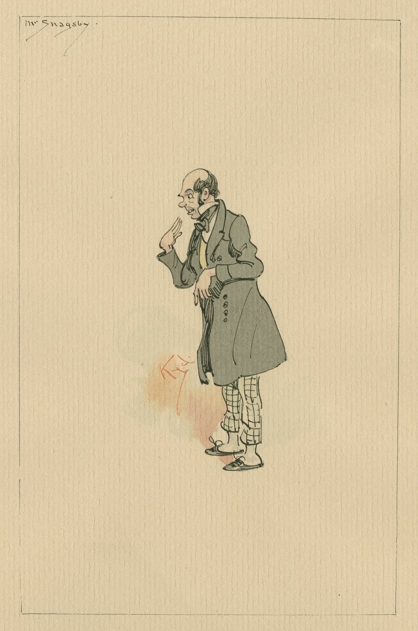 Snagsby úr, 1920-as évek (toll és tinta WC-vel papíron) alkotó: Joseph Clayton Clarke