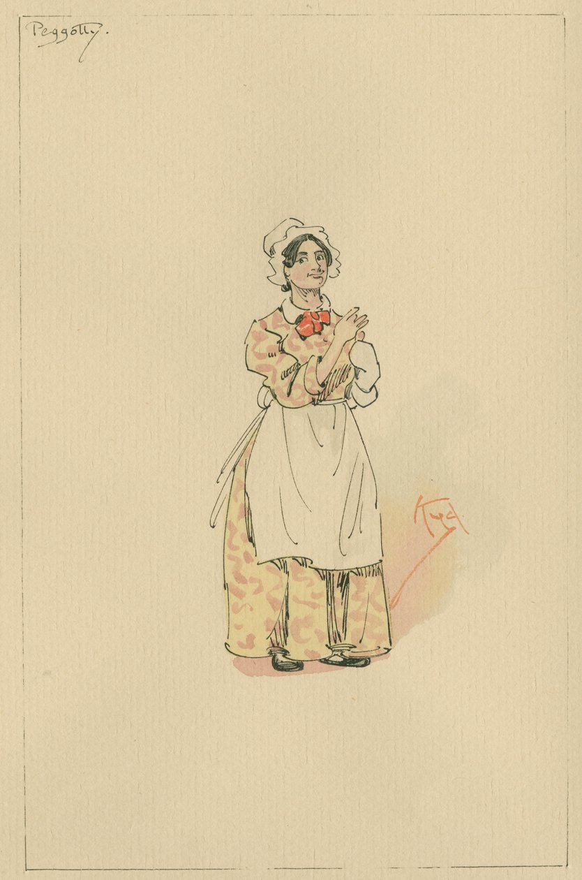 Peggotty, 1920-as évek (toll és tinta WC-vel papíron) alkotó: Joseph Clayton Clarke