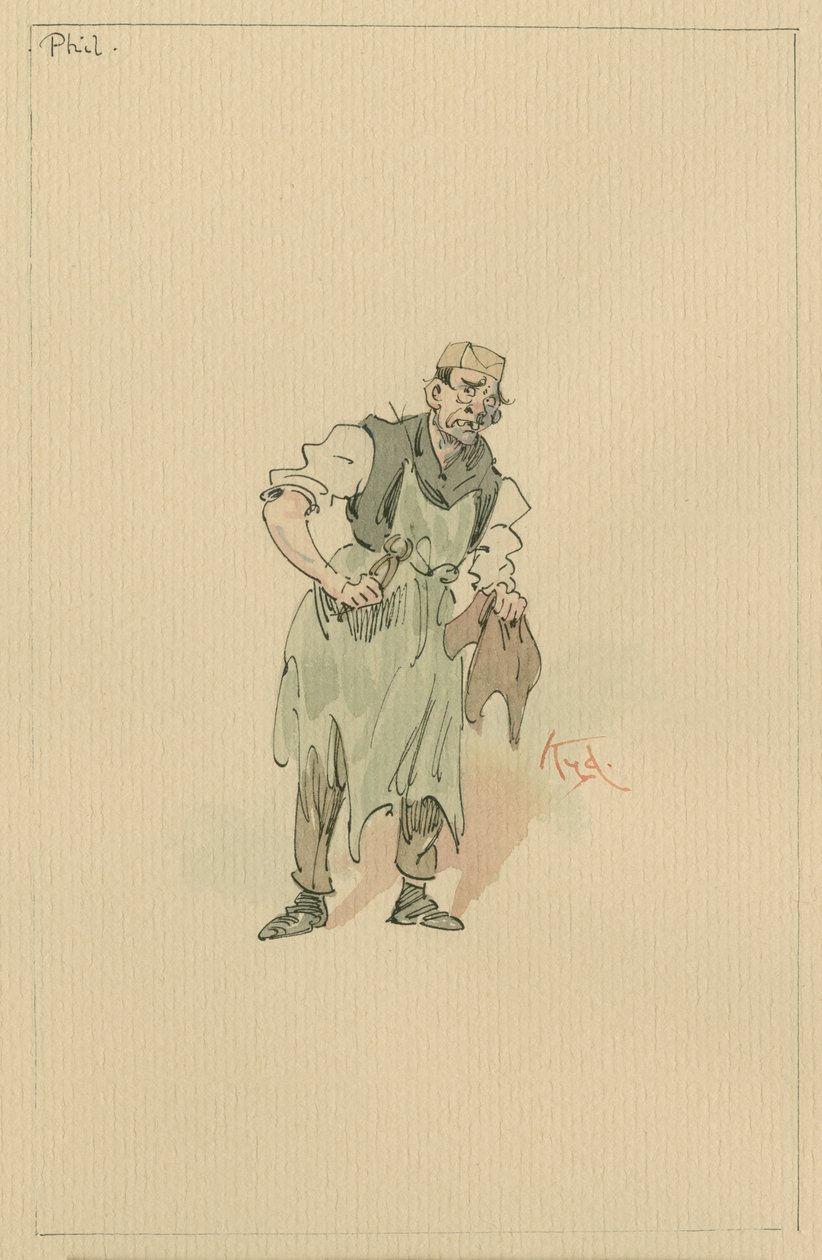 Phil Squod, 1920-as évek (toll és tinta WC-vel papíron) alkotó: Joseph Clayton Clarke