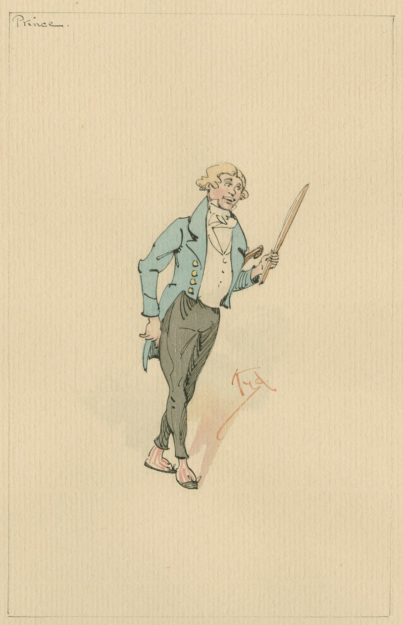 Prince Turveydrop, 1920-as évek (toll és tinta WC-vel papíron) alkotó: Joseph Clayton Clarke
