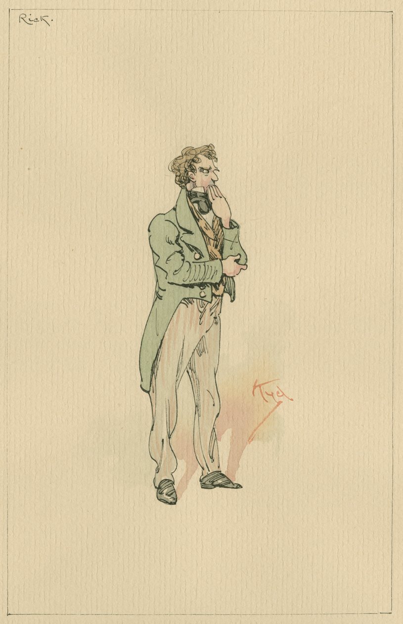 Rick, 1920 körül (toll és tinta WC-vel papíron) alkotó: Joseph Clayton Clarke