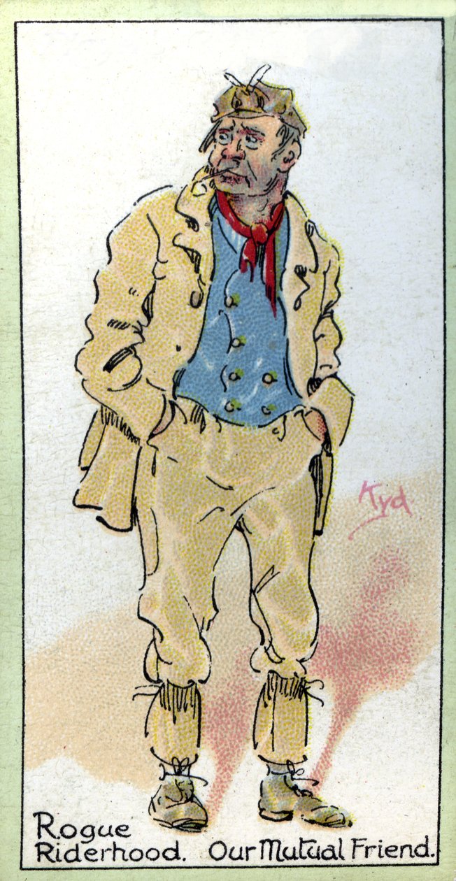 Rogue Riderhood, a „Közös barátunk” című filmből, Charles Dickens, 1923 alkotó: Joseph Clayton Clarke