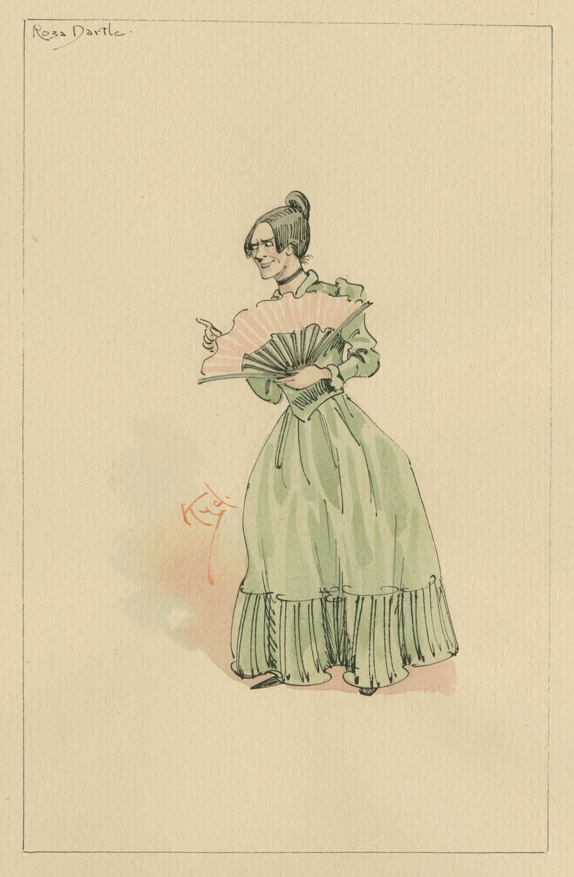 Rosa Dartle, 1920-as évek (toll és tinta WC-vel papíron) alkotó: Joseph Clayton Clarke