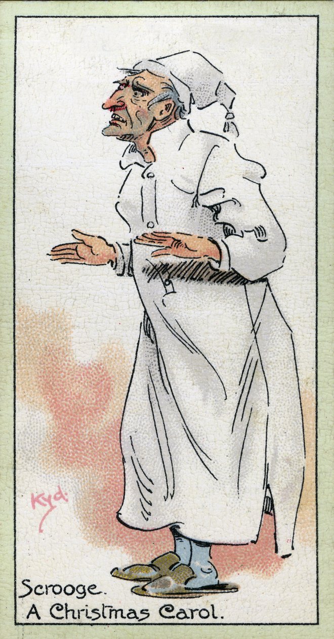 Scrooge, a "Karácsonyi ének"-ből, 1923 alkotó: Joseph Clayton Clarke