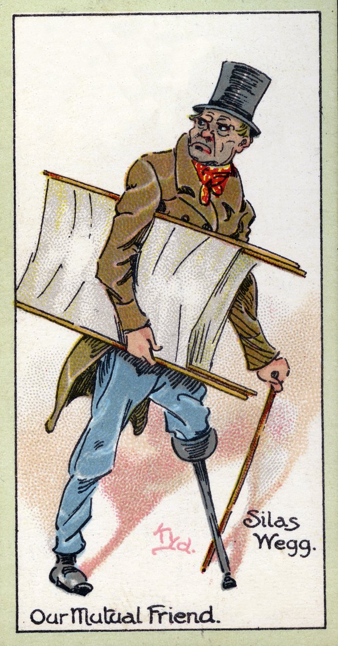 Silas Wegg. a „Közös barátunk” című filmből, 1923 alkotó: Joseph Clayton Clarke