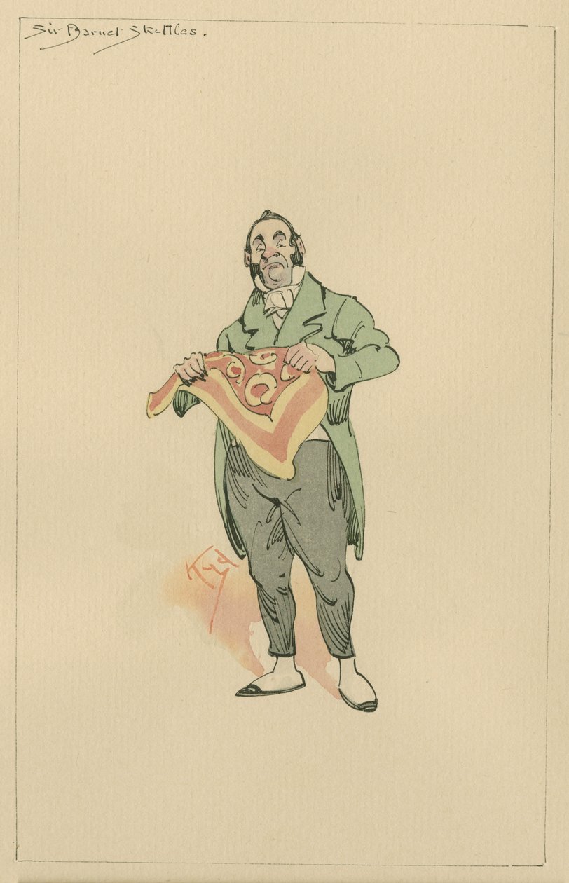 Sir Barnett Sketles, 1920 körül (toll és tinta WC-vel papíron) alkotó: Joseph Clayton Clarke