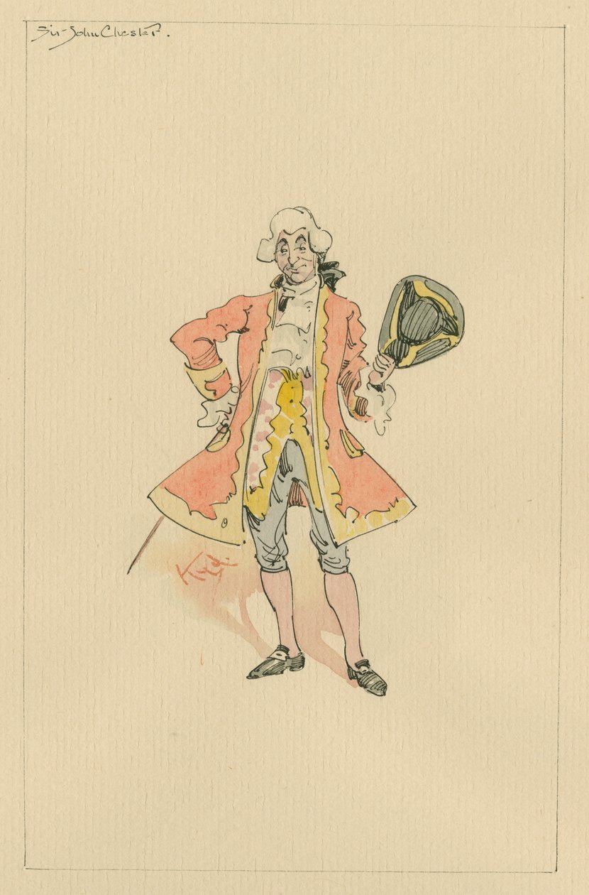 Sir John Chester, 1920-as évek (toll és tinta WC-vel papíron) alkotó: Joseph Clayton Clarke