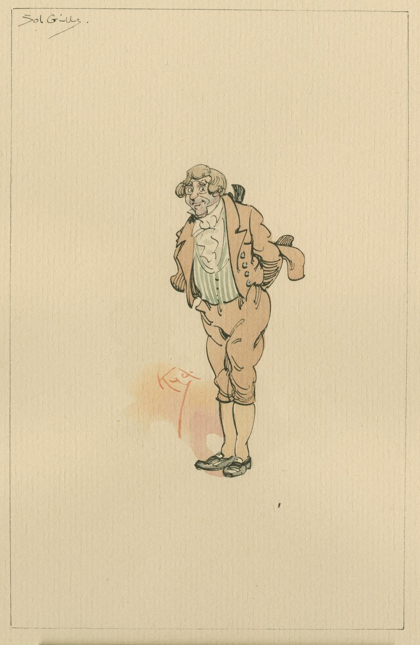 Solomon Gills vagy Sol bácsi, 1920 körül (toll és tinta WC-vel a papíron) alkotó: Joseph Clayton Clarke