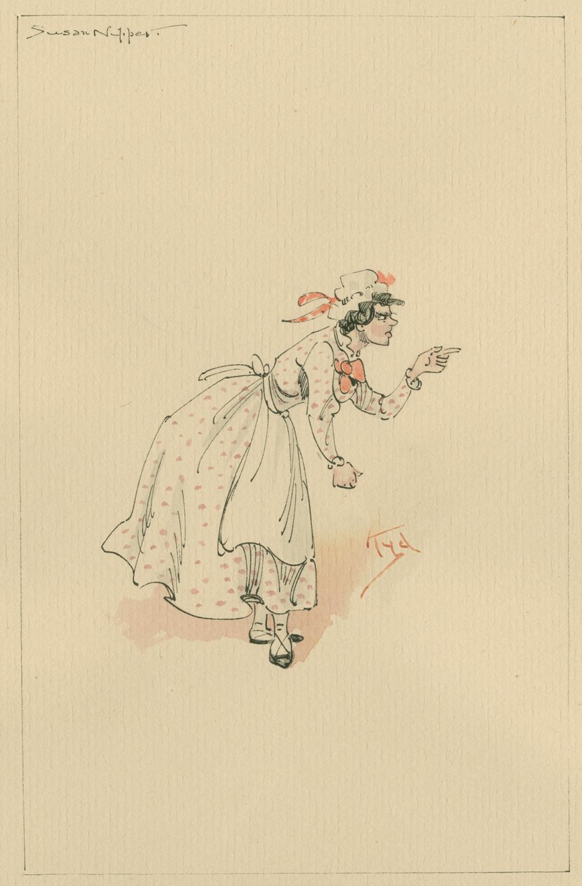 Susan Nipper, 1920-as évek (toll és tinta WC-vel papíron) alkotó: Joseph Clayton Clarke
