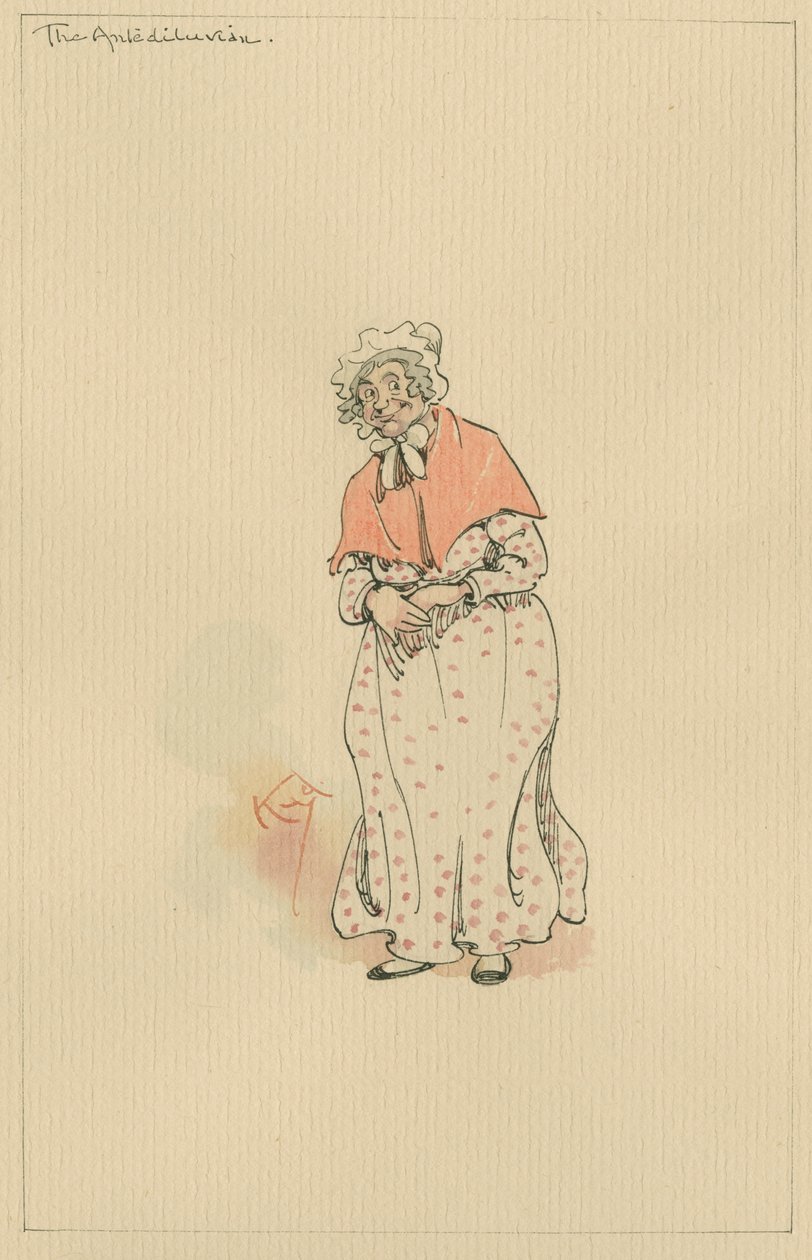 Vízözön előtti, 1920-as évek (toll és tinta WC-vel a papíron) alkotó: Joseph Clayton Clarke
