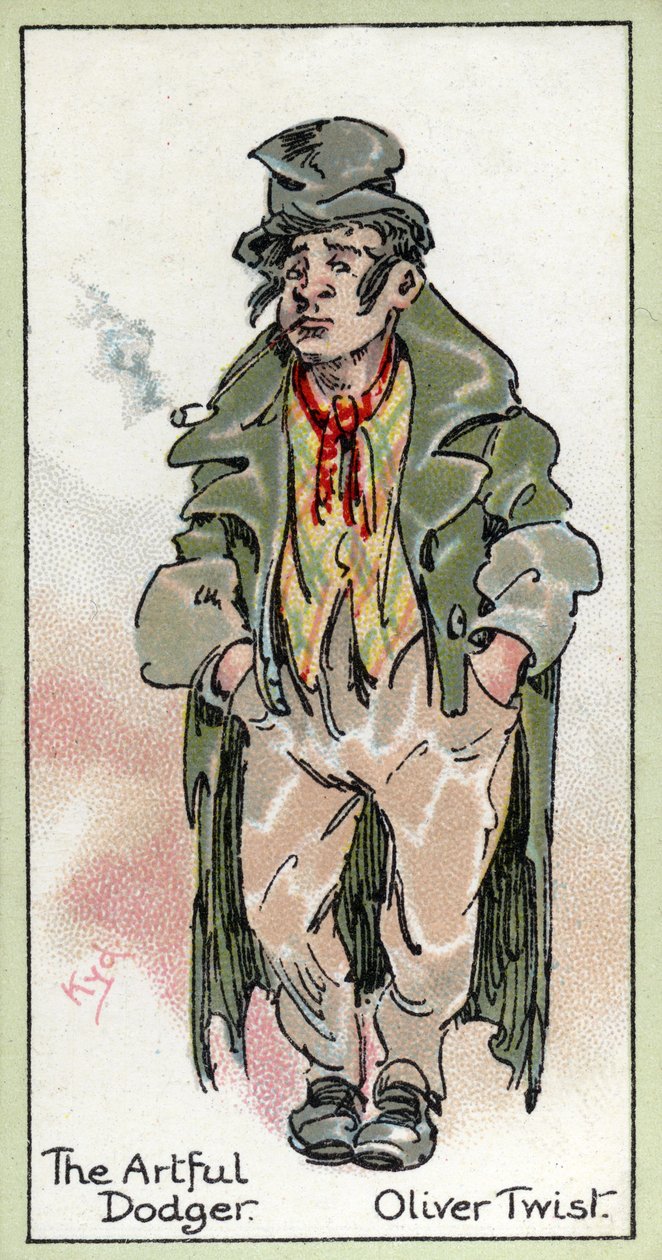 The Artful Dodger, az Oliver Twistből, Charles Dickens, 1923 alkotó: Joseph Clayton Clarke