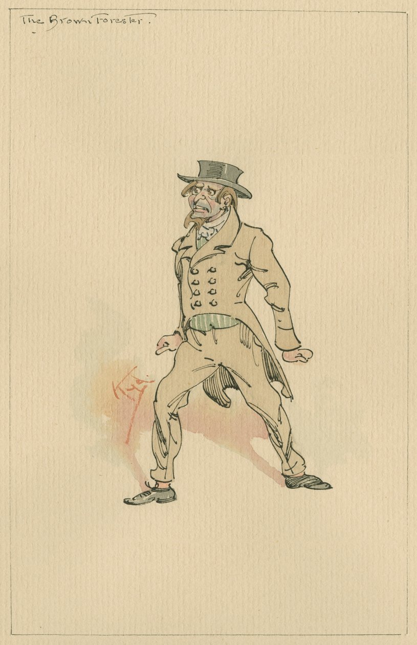 The Brown Forester, 1920-as évek (toll és tinta WC-vel papíron) alkotó: Joseph Clayton Clarke
