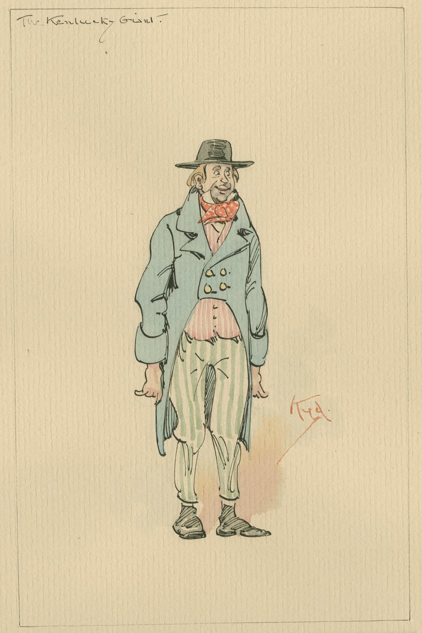 A Kentucky Giant, 1920-as évek (toll és tinta WC-vel papíron) alkotó: Joseph Clayton Clarke