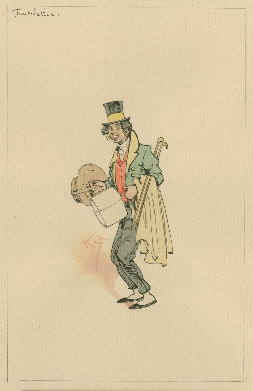 The Native, 1920-as évek (toll és tinta WC-vel a papíron) alkotó: Joseph Clayton Clarke