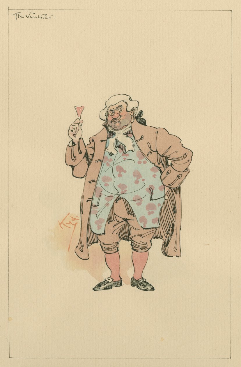 The Vintner, 1920-as évek (toll és tinta WC-vel papíron) alkotó: Joseph Clayton Clarke