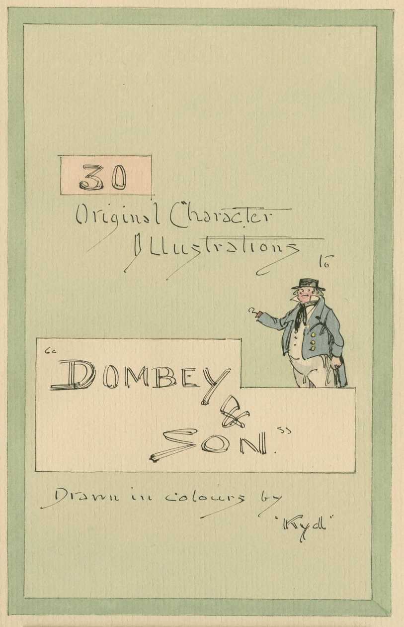 Címlap, 1920 körül (toll és tinta WC-vel papíron) alkotó: Joseph Clayton Clarke