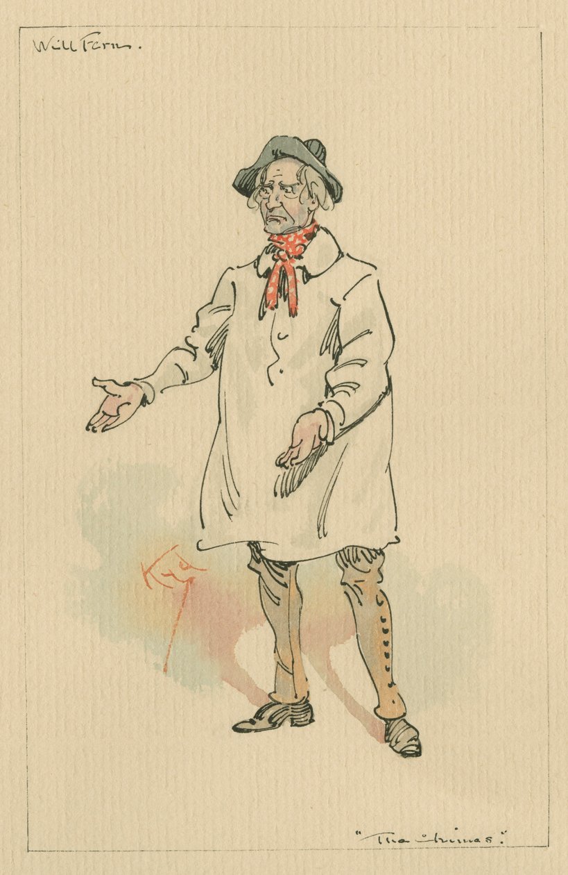 Will Fern – The Chimes, 1920-as évek (toll és tinta WC-vel papíron) alkotó: Joseph Clayton Clarke