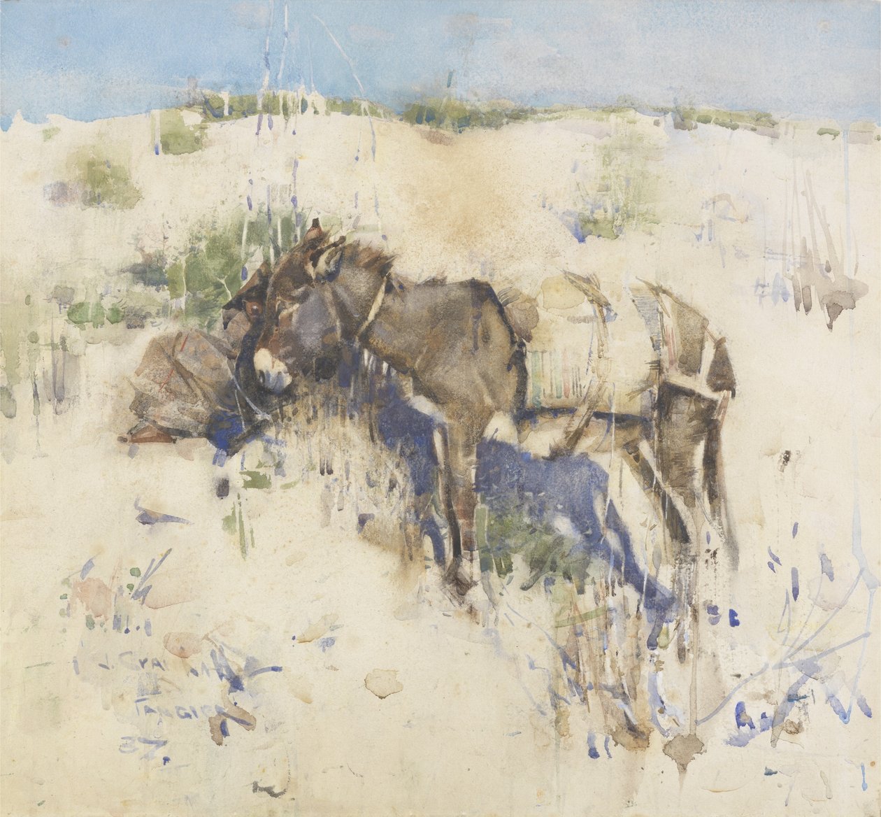 Tanger, 1887 (papíron gouache-val magasított wc) alkotó: Joseph Crawhall