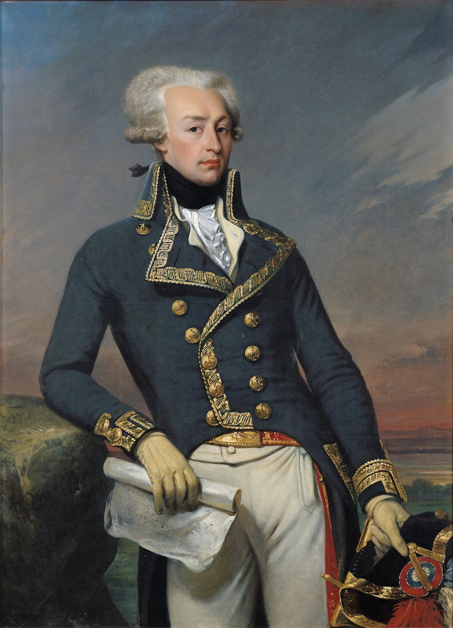 Gilbert Motier (1757-1834), de La Fayette márki portréja altábornagyként, 1791 alkotó: Joseph Desire Court