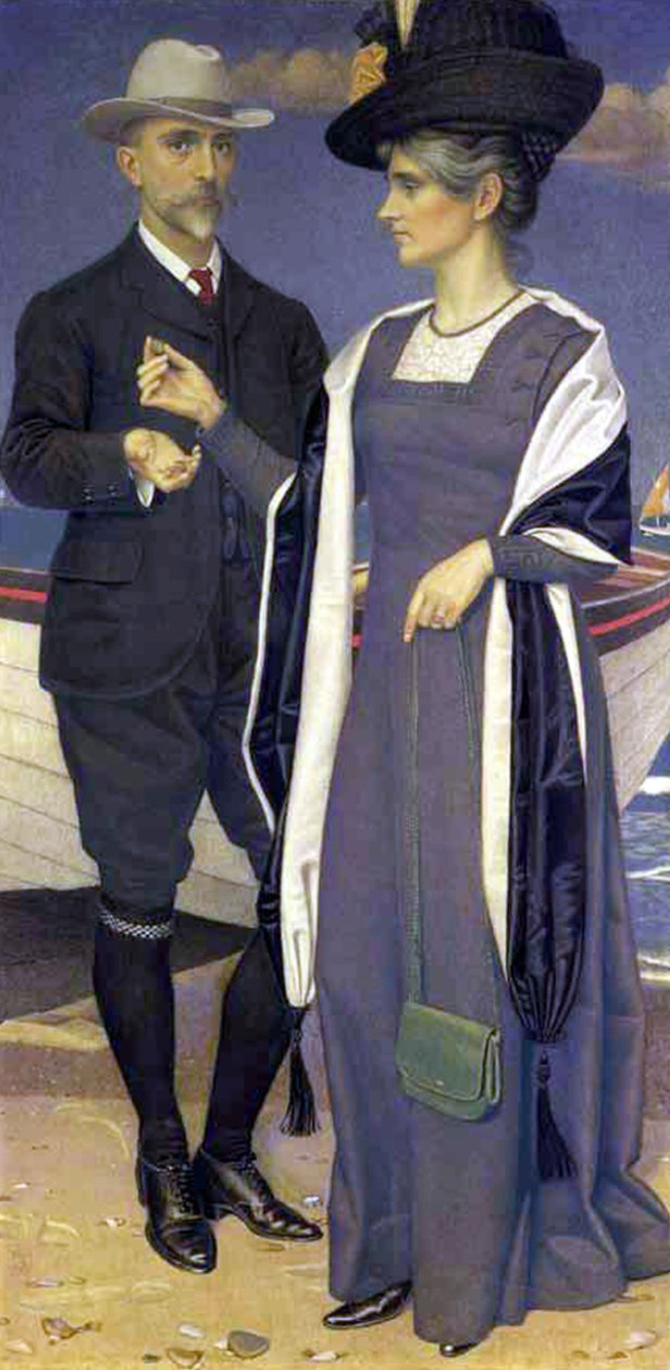 Az achát (A művész és felesége portréja), 1911 (tempera vászonon) alkotó: Joseph Edward Southall