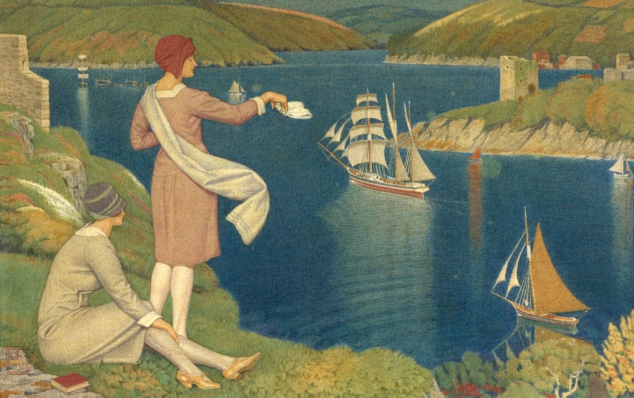 A visszatérés, 1930 (tempera szöveten (esetleg selyem)) alkotó: Joseph Edward Southall
