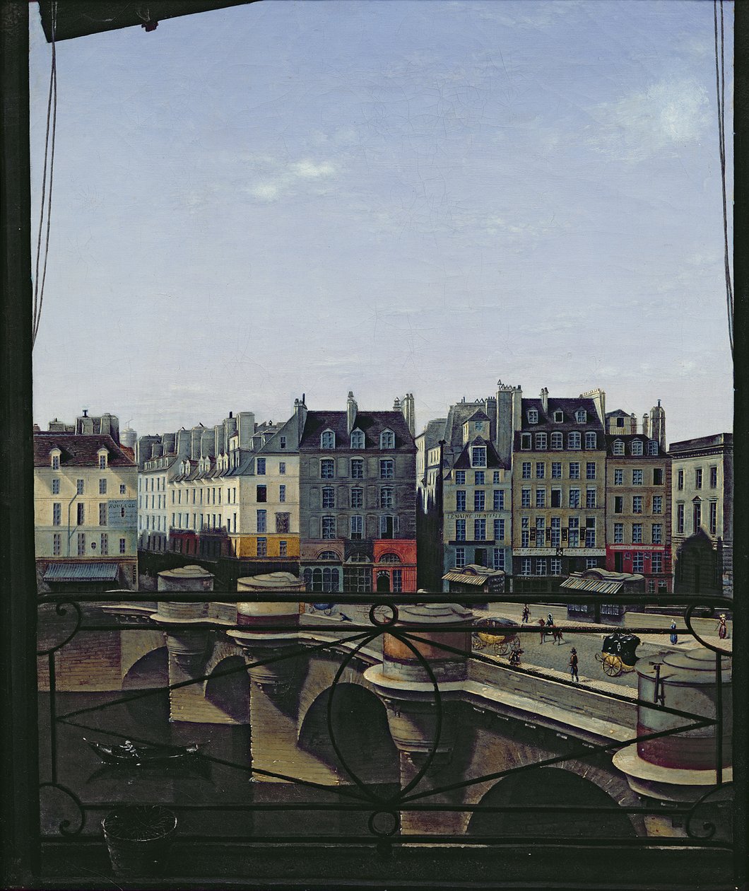 Kilátás a Pont Neufra, 1845 körül alkotó: Joseph Eusebie Prevot
