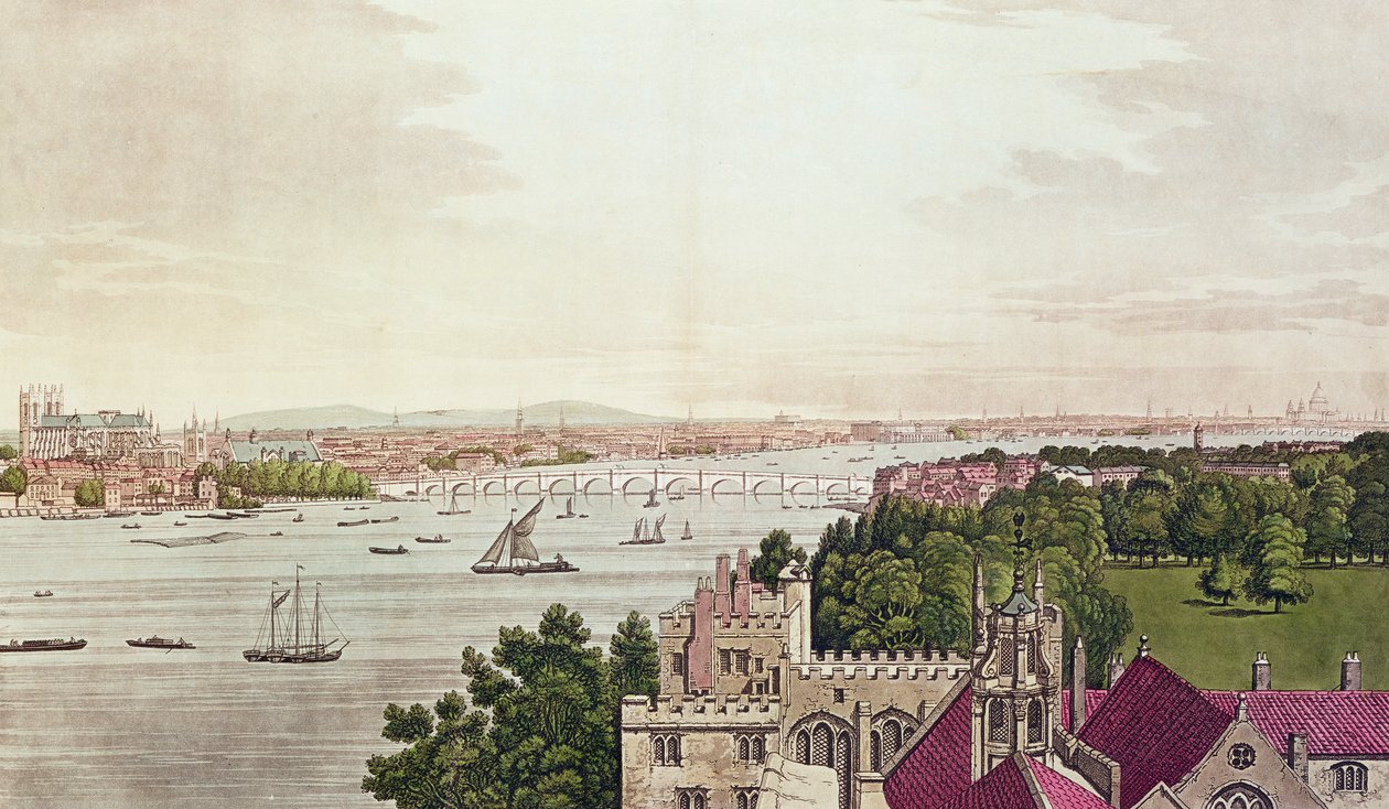 London kilátása Lambethből, J.C Stadler metszet (fl.1780-1812) 1795 alkotó: Joseph Farington