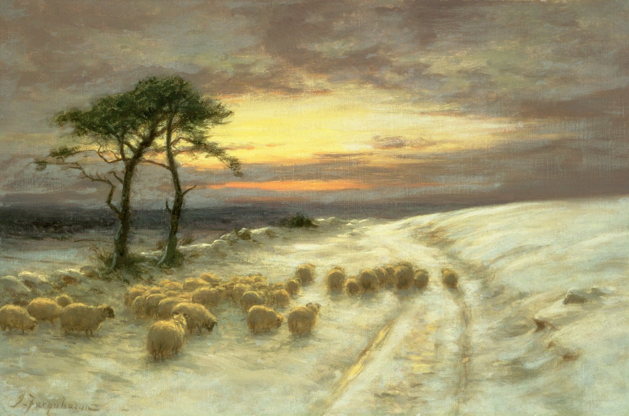 Birkák a hóban alkotó: Joseph Farquharson
