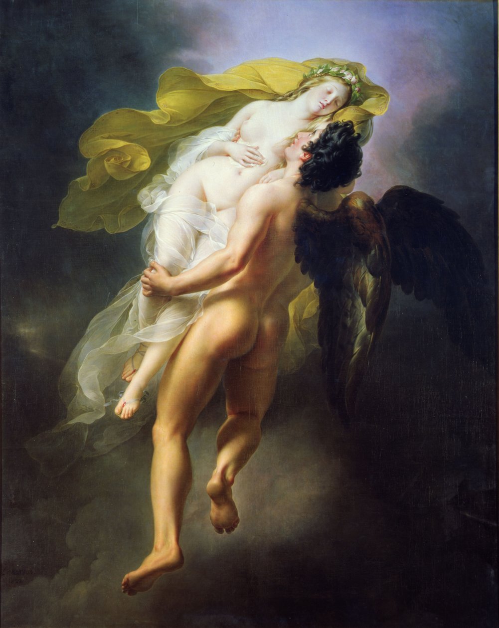 Boreas elrabolja Oreithyiát, 1822 alkotó: Joseph Ferdinand Lancrenon