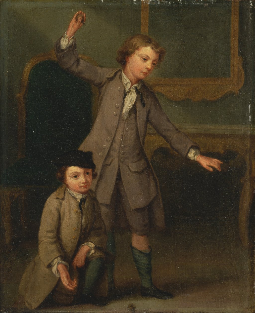 Két fiú, valószínűleg Joseph és John Joseph Nollekens portréja alkotó: Joseph Francis Nollekens