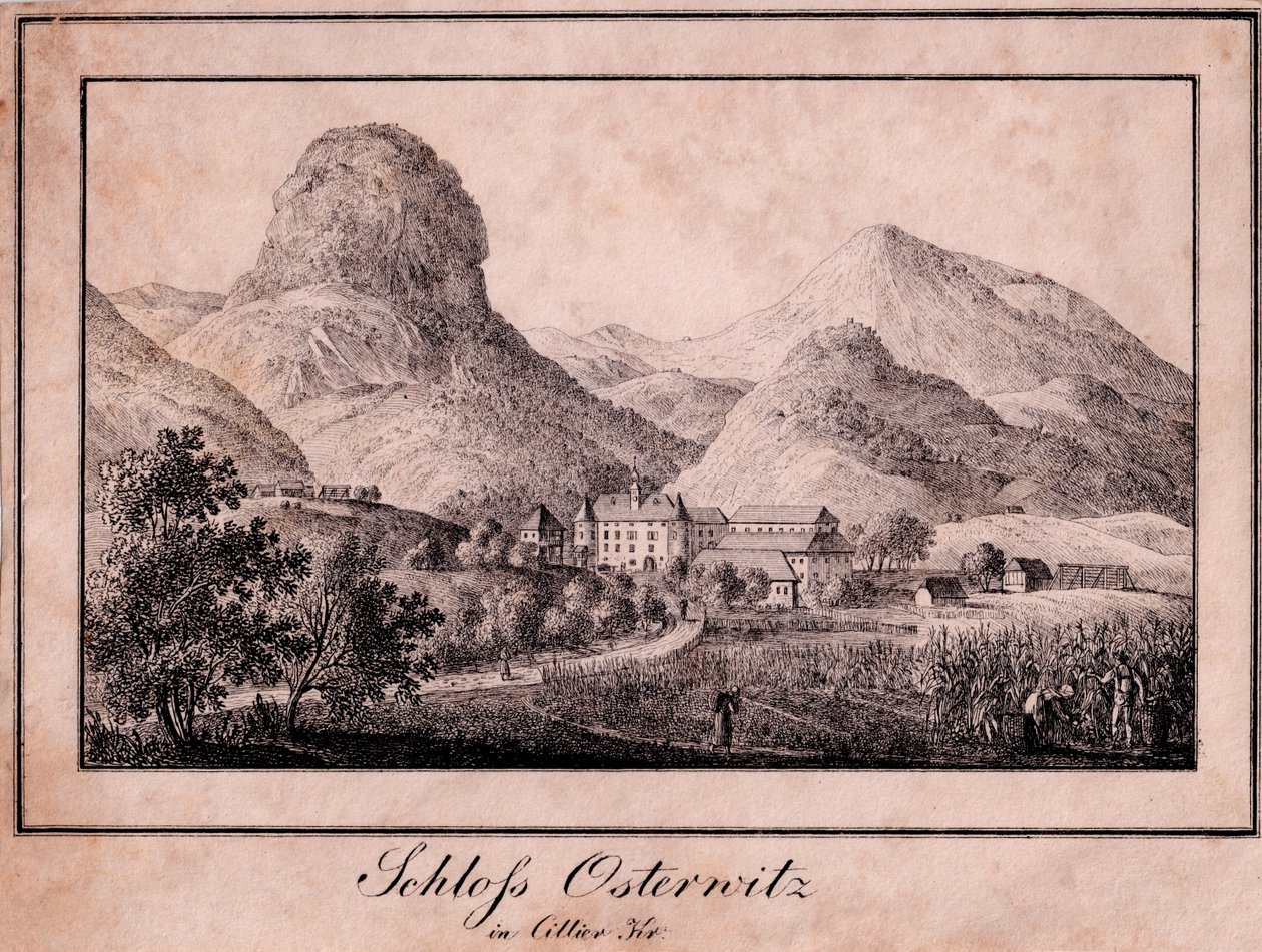 Osterwitz im Sanntal kastély (Ojstrica St. George at Tabor közelében) westlich Celje alkotó: Joseph Franz Kaiser