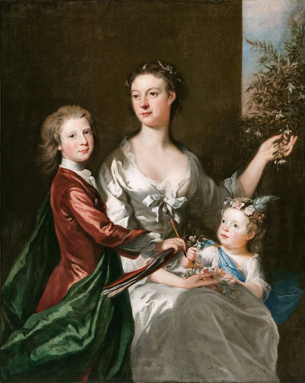 A művészek felesége Susanna, fia Anthony és lánya Susanna alkotó: Joseph Highmore