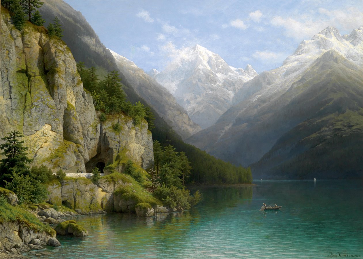 Kilátás a Luzern -tóra alkotó: Joseph Jansen