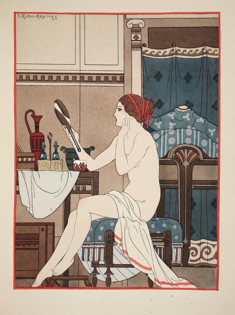 Nedves rózsaolajjal készült ceráttal, illusztráció a Hippokratész műveiből, 1934 alkotó: Joseph Kuhn Regnier