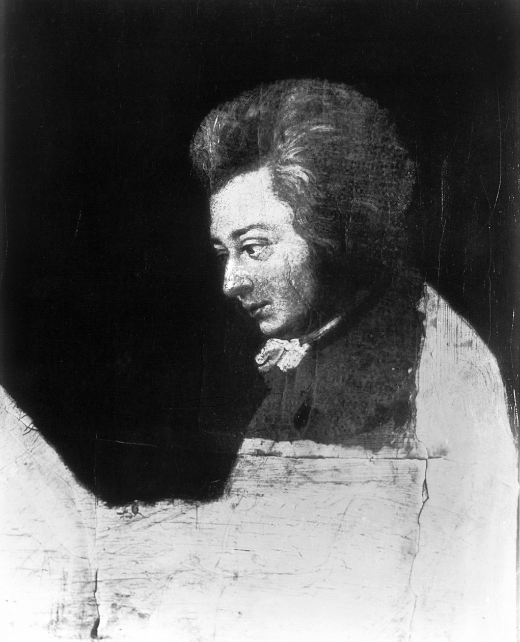 Wolfgang Amadeus Mozart (1756-91) befejezetlen portréja alkotó: Joseph Lange