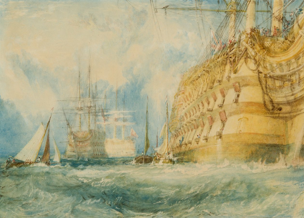 Első osztályú üzletek, 1818 (ceruza és wc fehérrel megnövelve a papíron) alkotó: Joseph Mallord William Turner