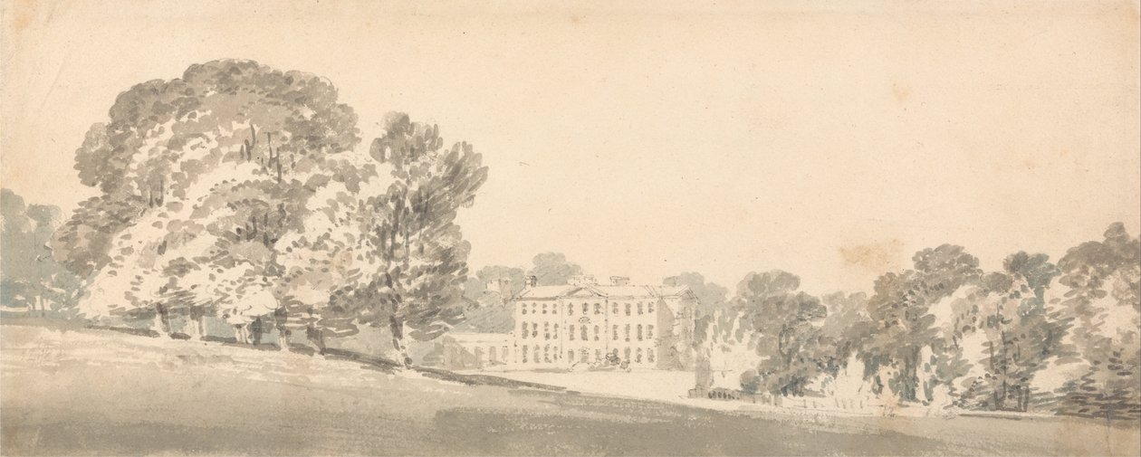 Háromszintes grúz ház egy parkban alkotó: Joseph Mallord William Turner