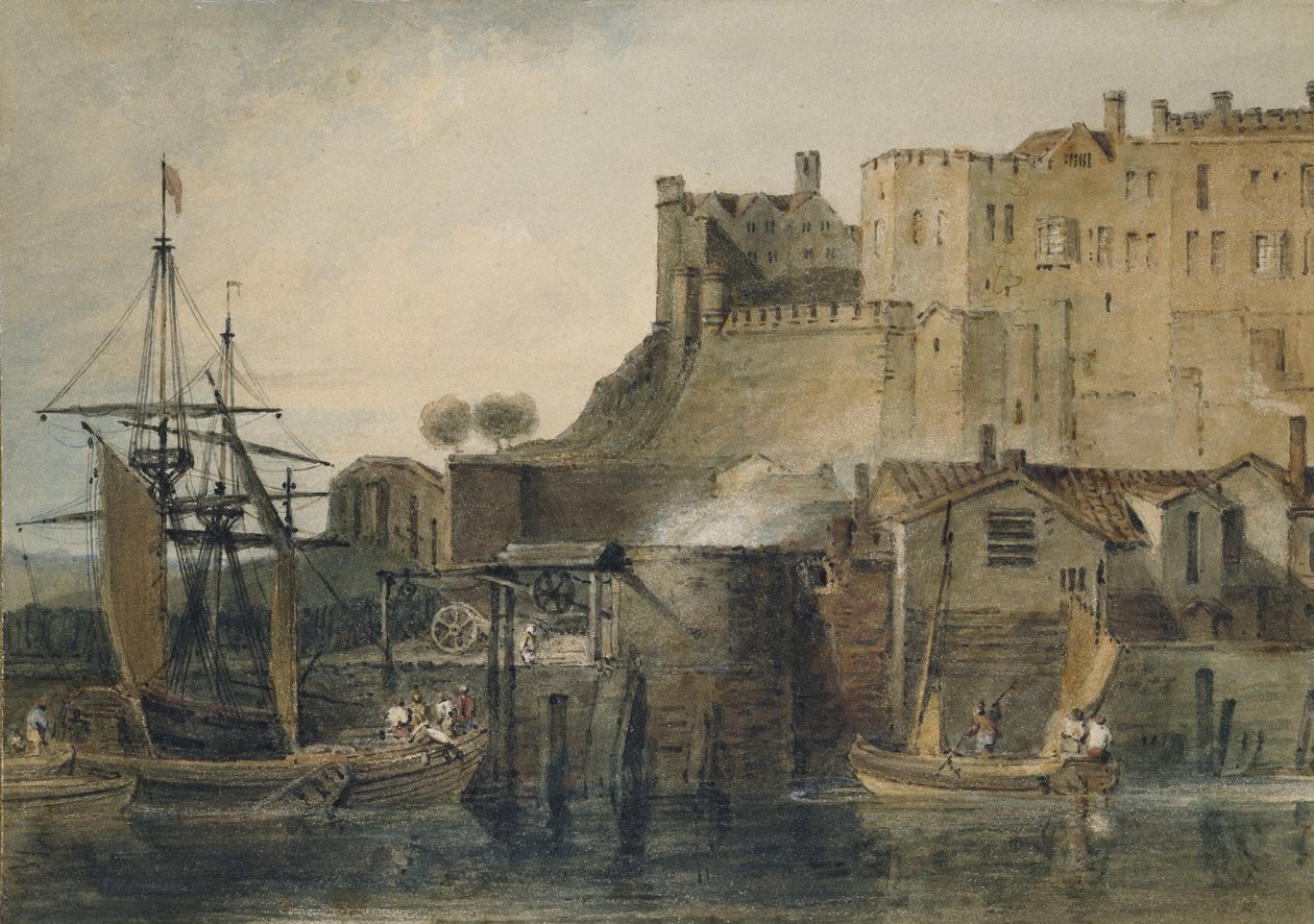 Chester kastély, c. 1805 (akvarell grafit felett, tollal és tintával és kikarcolással) alkotó: Joseph Mallord William Turner