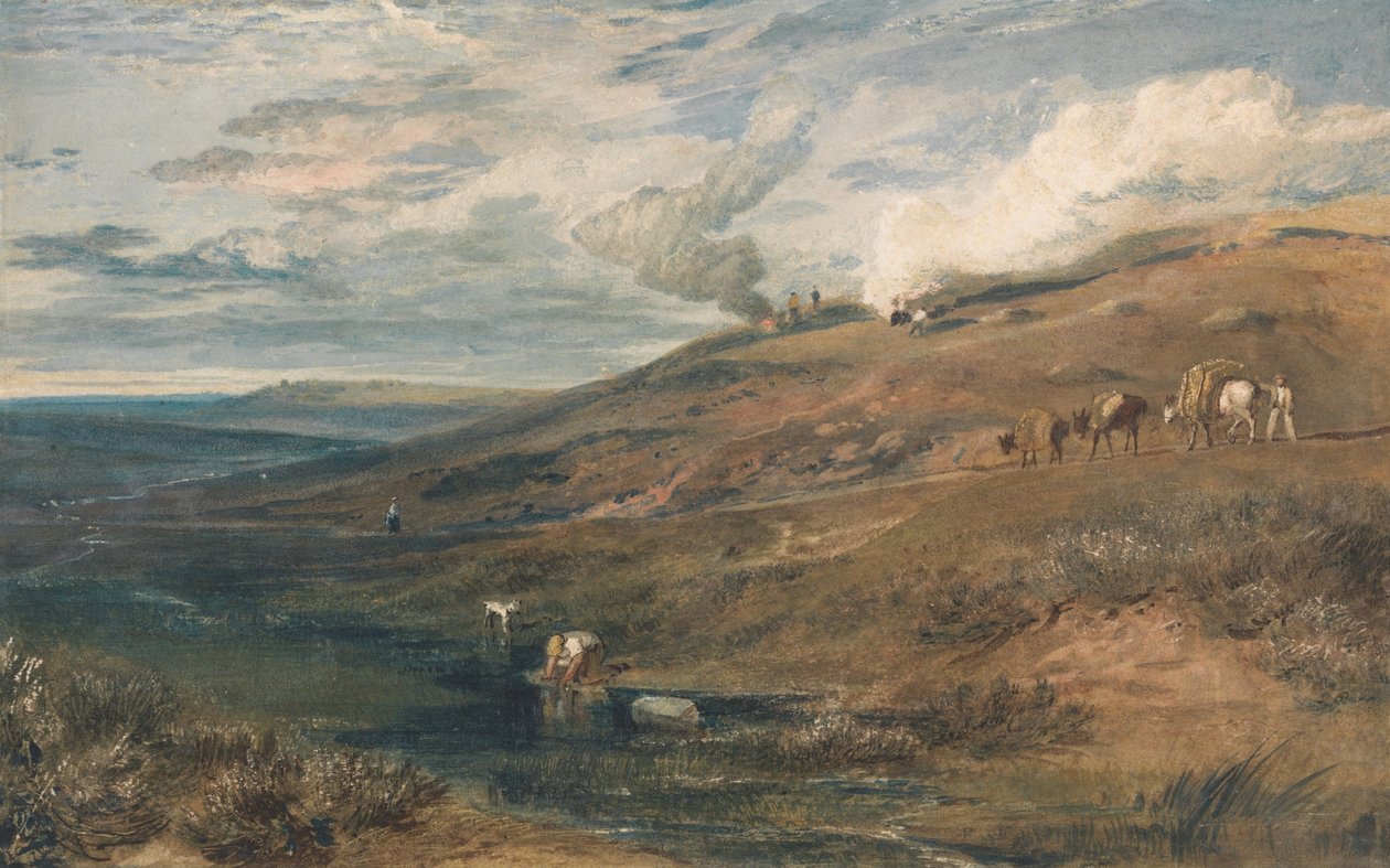 Dartmoor- A Tamar és a Torridge forrása alkotó: Joseph Mallord William Turner