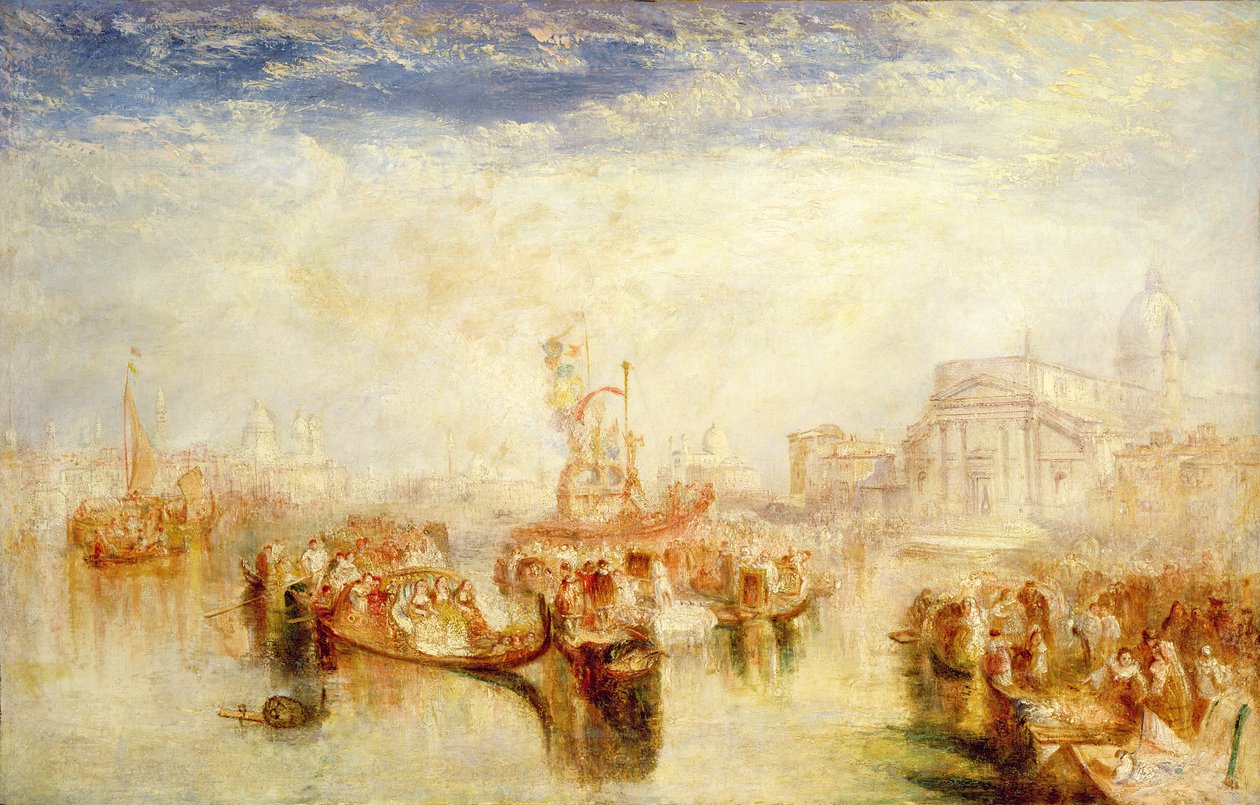 Bellini képeinek elhelyezése a Redentore-ban, 1841 alkotó: Joseph Mallord William Turner