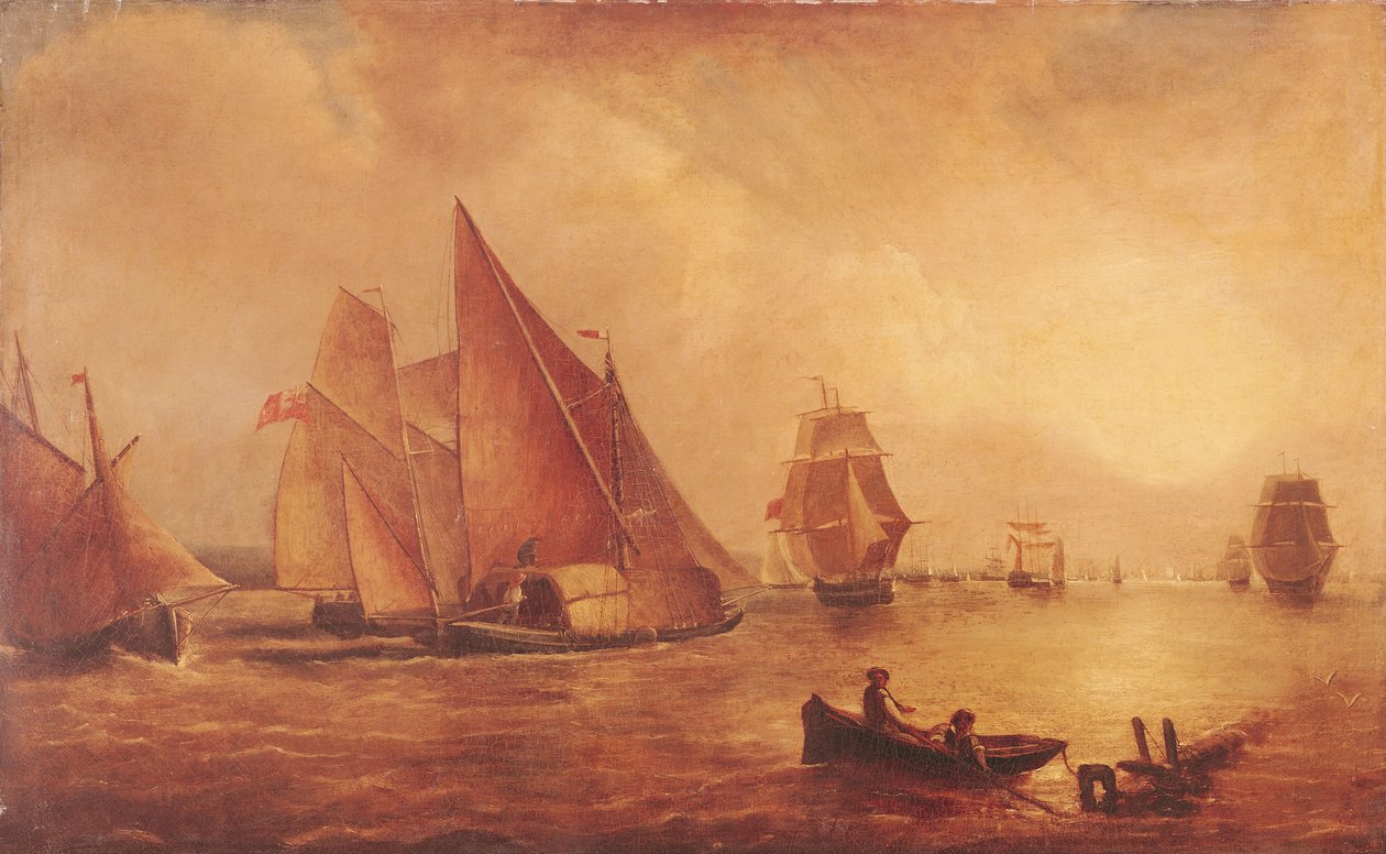 A Temze torkolat és a Medway alkotó: Joseph Mallord William Turner