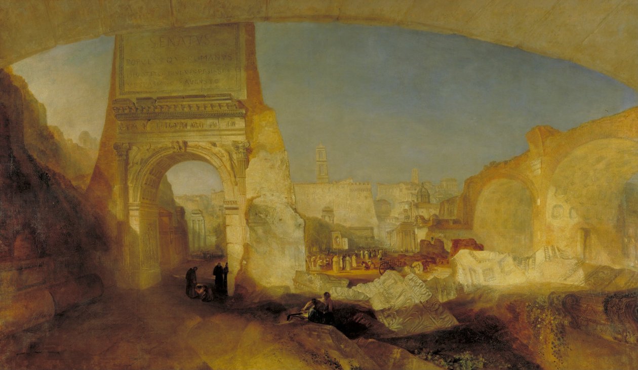 Római Fórum, a Mr. Soanes Múzeum számára alkotó: Joseph Mallord William Turner