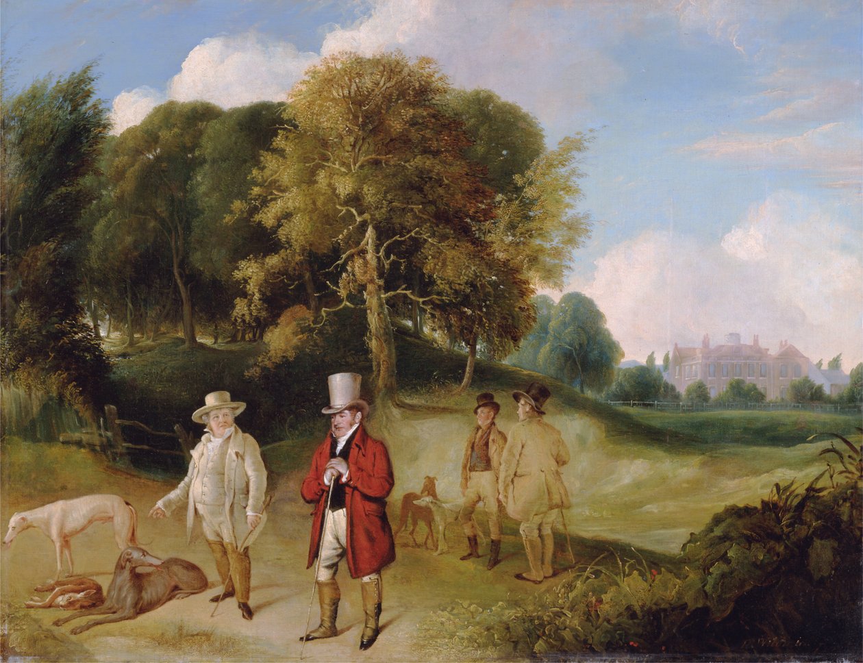 J.M.W. Turner és Walter Fawkes a Farnley Hallban alkotó: Joseph Mallord William Turner