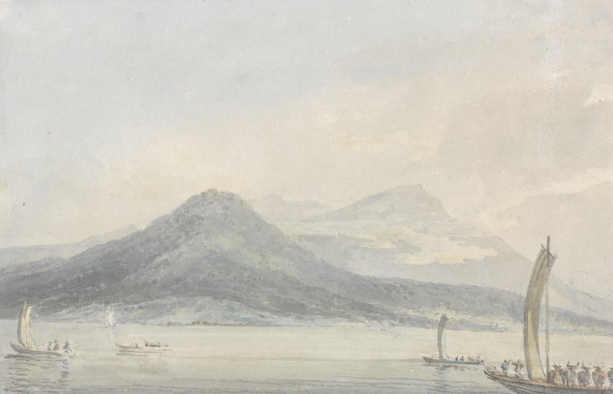 Lago Maggiore Isola Borromenából, 1795 körül (wc grafit felett, papíron) alkotó: Joseph Mallord William Turner